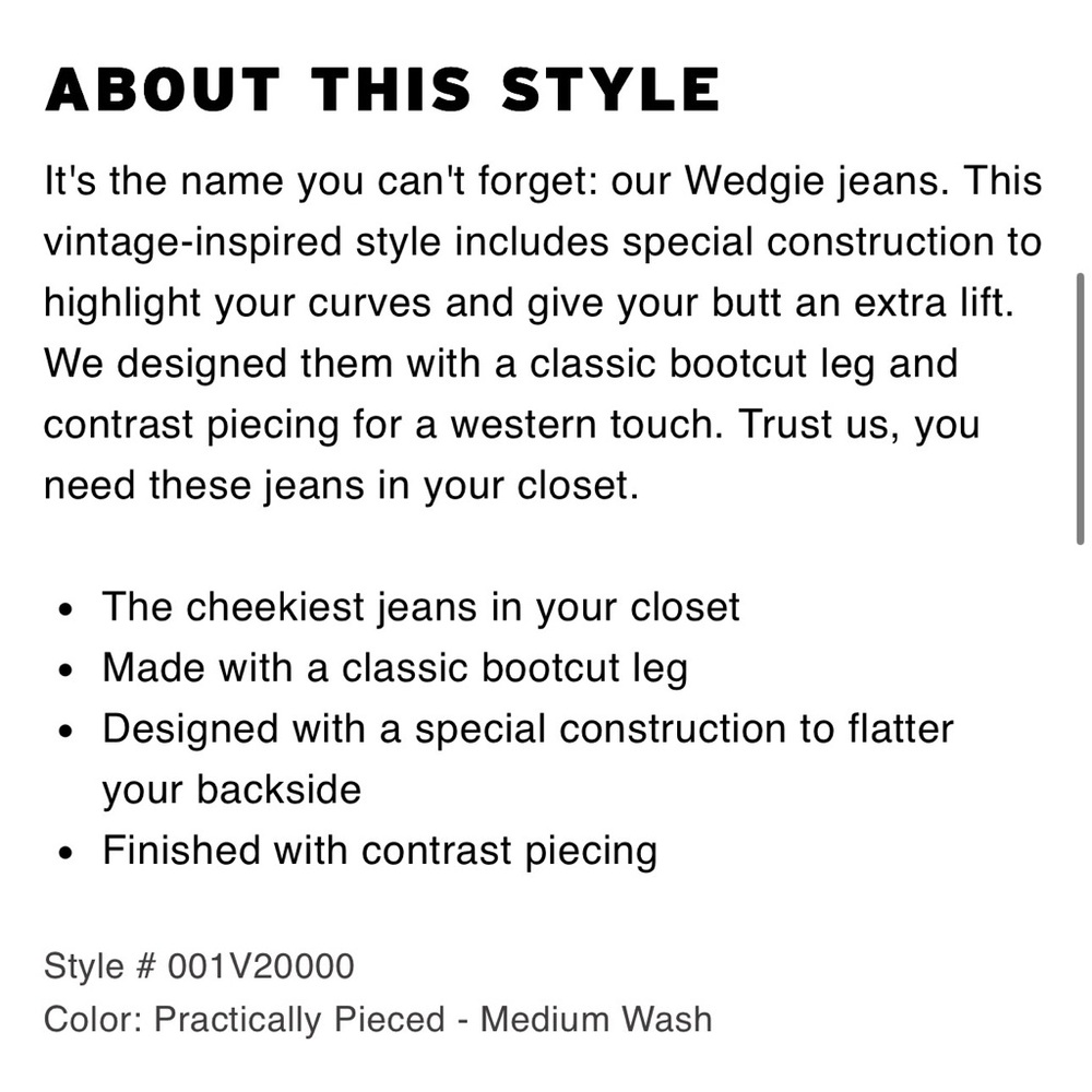 Levi’s Wedgie Bootcut Western Jeans - Picture 13 of 15